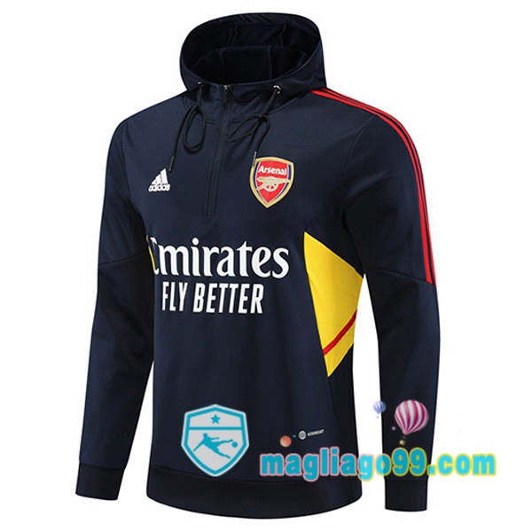 Magliago - Passione Maglie Thai Affidabili Basso Costo Online Shop | Felpa Con Cappuccio Arsenal Blu Royal 2022/2023