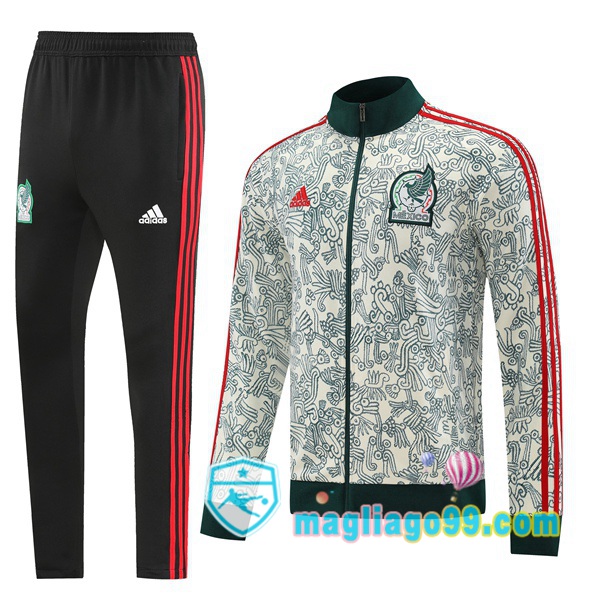 Magliago - Passione Maglie Thai Affidabili Basso Costo Online Shop | Giacca Da Allenamento Messico Bianco Verde 2022/2023