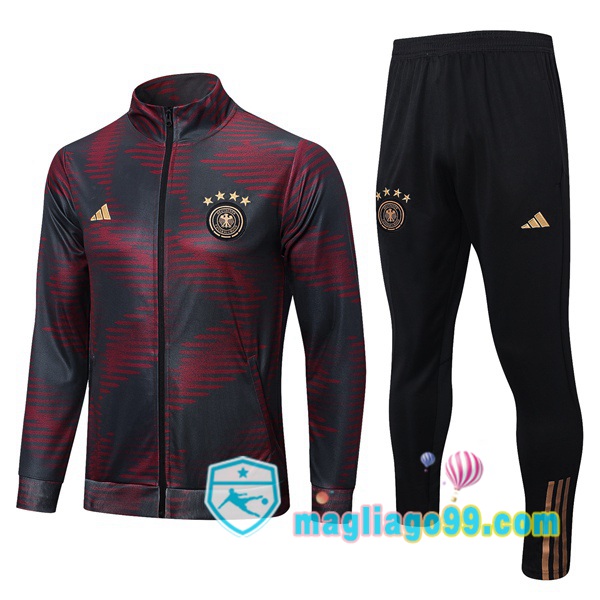 Magliago - Passione Maglie Thai Affidabili Basso Costo Online Shop | Giacca Da Allenamento Germania Rosso Grigio 2022/2023