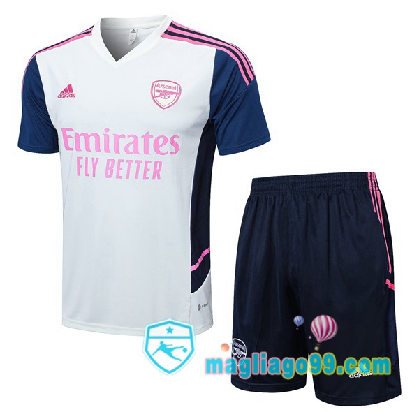 Magliago - Passione Maglie Thai Affidabili Basso Costo Online Shop | Tuta Maglie Allenamento Arsenal + Shorts Bianco 2022/2023