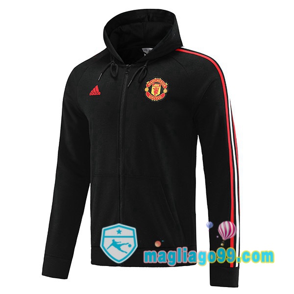 Magliago - Passione Maglie Thai Affidabili Basso Costo Online Shop | Giacca Con Cappuccio Manchester United Nero 2022/2023