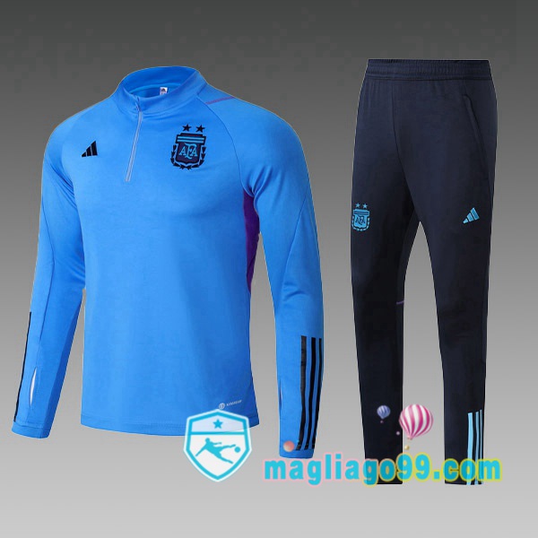 Magliago - Passione Maglie Thai Affidabili Basso Costo Online Shop | Tuta da Allenamento Argentina Bambino Blu 2022/2023