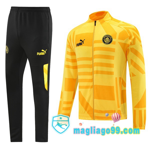 Magliago - Passione Maglie Thai Affidabili Basso Costo Online Shop | Giacca Da Allenamento Manchester City Giallo 2022/2023