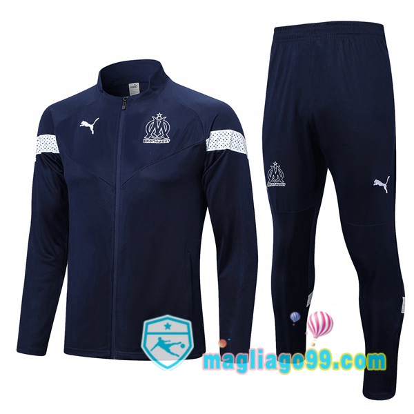 Magliago - Passione Maglie Thai Affidabili Basso Costo Online Shop | Giacca Da Allenamento Marsiglia OM Blu Royal 2022/2023