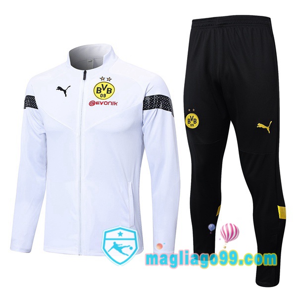Magliago - Passione Maglie Thai Affidabili Basso Costo Online Shop | Giacca Da Allenamento Dortmund BVB Bianco 2022/2023