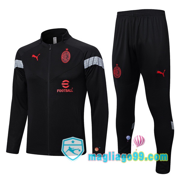 Magliago - Passione Maglie Thai Affidabili Basso Costo Online Shop | Giacca Da Allenamento AC Milan Nero 2022/2023