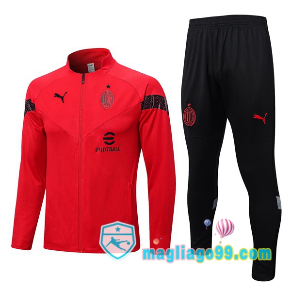Magliago - Passione Maglie Thai Affidabili Basso Costo Online Shop | Giacca Da Allenamento AC Milan Rosso 2022/2023