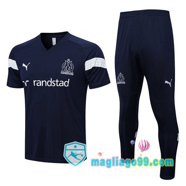 Magliago - Passione Maglie Thai Affidabili Basso Costo Online Shop | Tuta Maglie Allenamento Marsiglia OM + Pantaloni Blu Royal 2022/2023