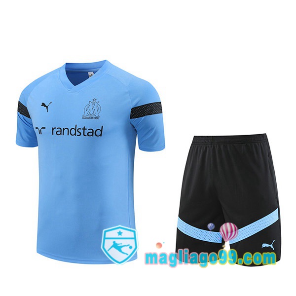 Magliago - Passione Maglie Thai Affidabili Basso Costo Online Shop | Tuta Maglie Allenamento Marsiglia OM + Shorts Blu 2022/2023