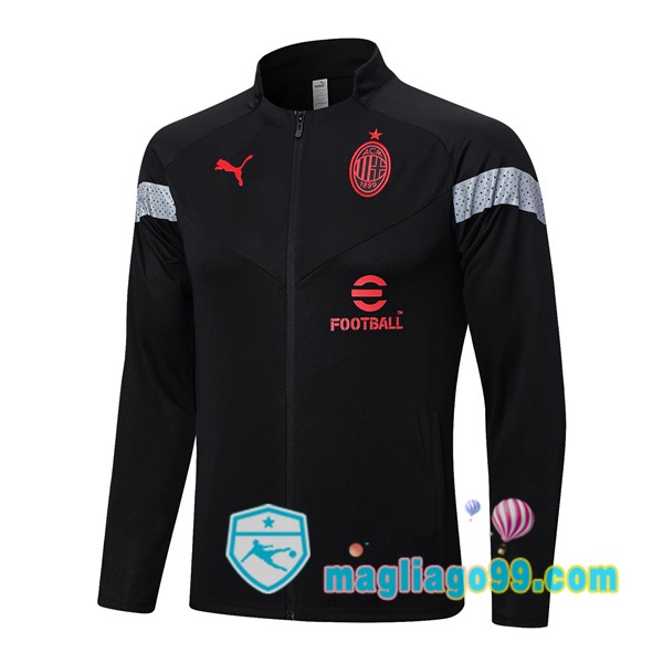 Magliago - Passione Maglie Thai Affidabili Basso Costo Online Shop | Giacca Da Allenamento AC Milan Nero 2022/2023