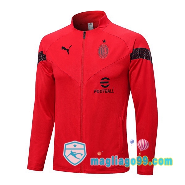 Magliago - Passione Maglie Thai Affidabili Basso Costo Online Shop | Giacca Da Allenamento AC Milan Rosso 2022/2023
