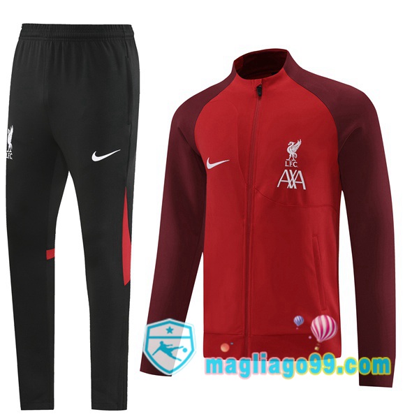Magliago - Passione Maglie Thai Affidabili Basso Costo Online Shop | Giacca Da Allenamento FC Liverpool Rosso 2022/2023