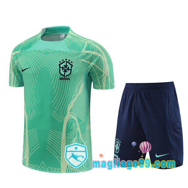 Magliago - Passione Maglie Thai Affidabili Basso Costo Online Shop | Tuta Maglie Allenamento Brasile + Shorts Verde 2022/2023