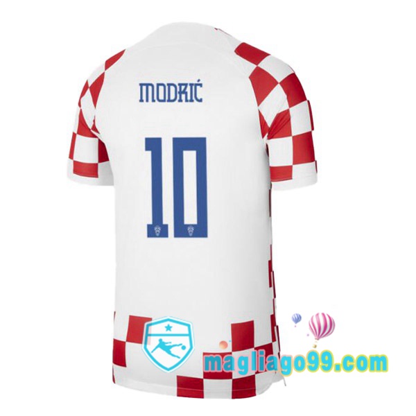 Magliago - Passione Maglie Thai Affidabili Basso Costo Online Shop | Nazionale Maglia Calcio Croazia (MODRIĆ 10) Prima Bianco Rosso Coppa del Mondo 2022