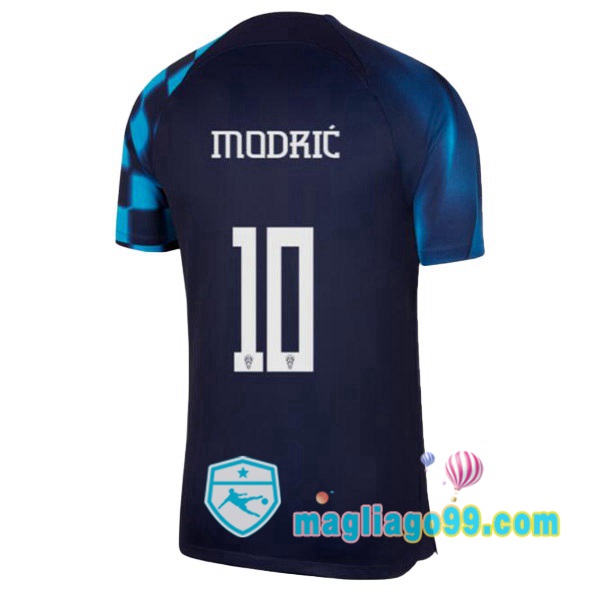 Magliago - Passione Maglie Thai Affidabili Basso Costo Online Shop | Nazionale Maglia Calcio Croazia (MODRIĆ 10) Seconda Nero Blu 2022/2023