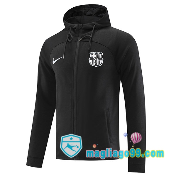 Magliago - Passione Maglie Thai Affidabili Basso Costo Online Shop | Giacca Con Cappuccio FC Barcellona Nero 2022/2023