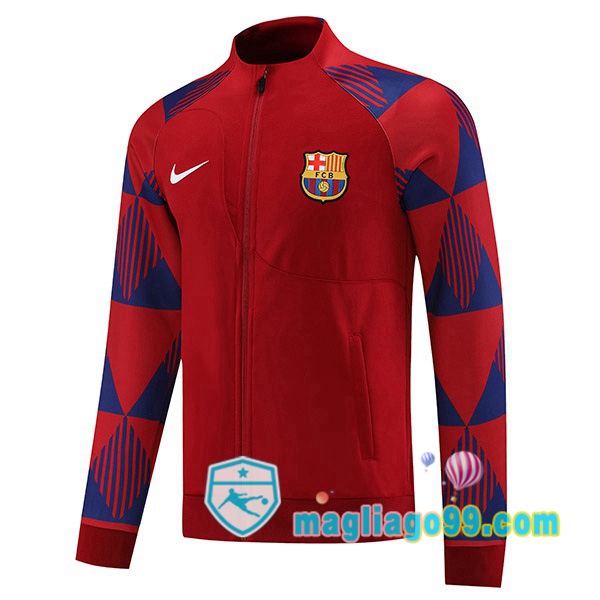 Magliago - Passione Maglie Thai Affidabili Basso Costo Online Shop | Giacca Da Allenamento FC Barcellona Rosso 2022/2023
