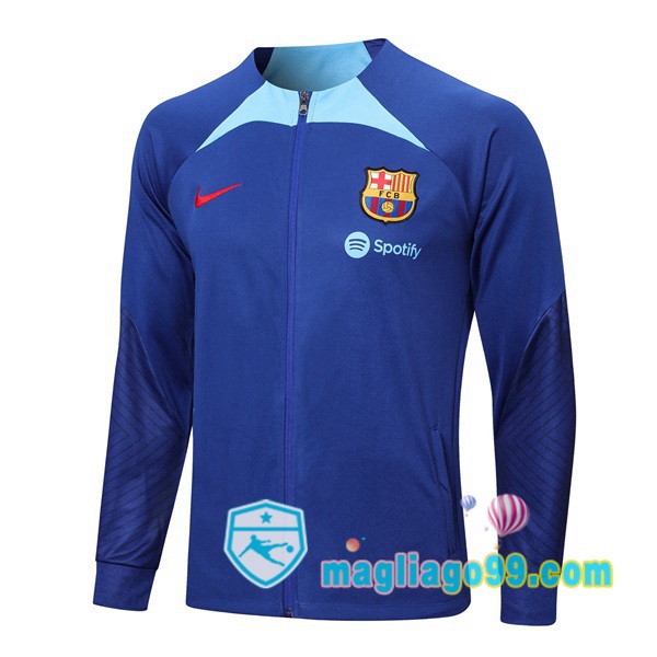 Magliago - Passione Maglie Thai Affidabili Basso Costo Online Shop | Giacca Da Allenamento FC Barcellona Blu 2022/2023