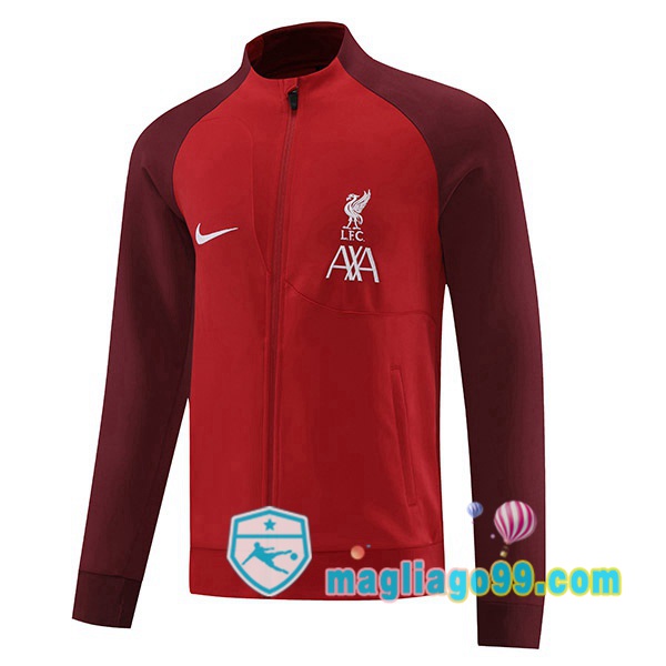 Magliago - Passione Maglie Thai Affidabili Basso Costo Online Shop | Giacca Da Allenamento FC Liverpool Rosso 2022/2023