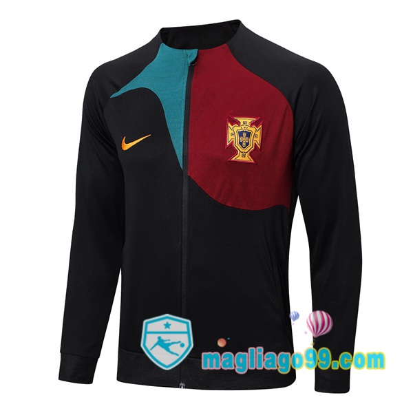 Magliago - Passione Maglie Thai Affidabili Basso Costo Online Shop | Giacca Da Allenamento Portogallo Nero 2022/2023