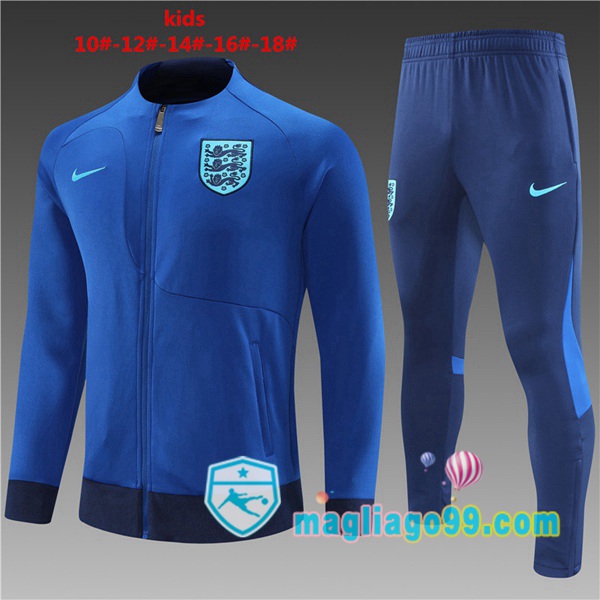Magliago - Passione Maglie Thai Affidabili Basso Costo Online Shop | Giacca Da Allenamento Inghilterra Bambino Blu 2022/2023