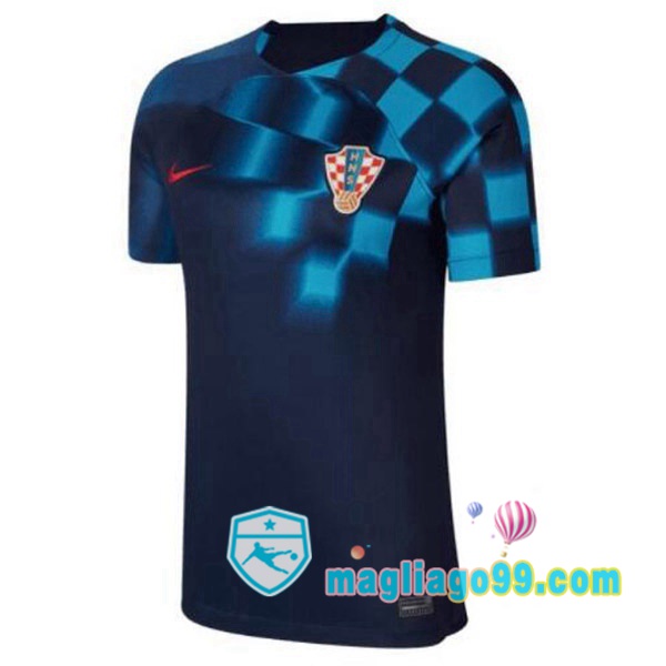Magliago - Passione Maglie Thai Affidabili Basso Costo Online Shop | Nazionale Maglia Calcio Croazia Donna Seconda Nero Blu Coppa del Mondo 2022