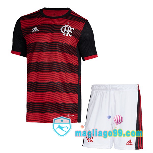 Magliago - Passione Maglie Thai Affidabili Basso Costo Online Shop | Maglia Calcio Flamengo Bambino Prima Rosso Nero 2022/2023