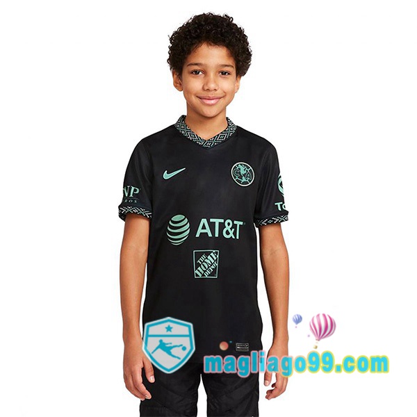 Magliago - Passione Maglie Thai Affidabili Basso Costo Online Shop | Maglia Calcio Club America Bambino Terza Nero 2022/2023