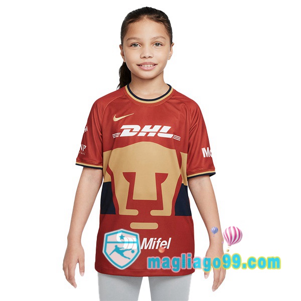 Magliago - Passione Maglie Thai Affidabili Basso Costo Online Shop | Maglia Calcio Pumas UNAM Bambino Terza Rosso Scuro 2022/2023