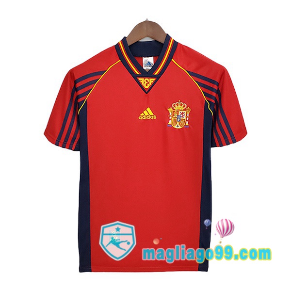 Magliago - Passione Maglie Thai Affidabili Basso Costo Online Shop | 1998 Spagna Retro Prima Maglia Storica Rosso