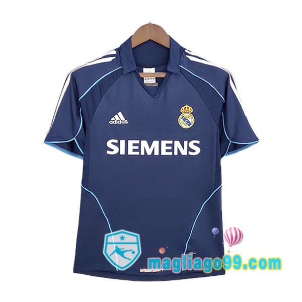 Magliago - Passione Maglie Thai Affidabili Basso Costo Online Shop | 2005-2006 Real Madrid Retro Seconda Maglia Storica Blu