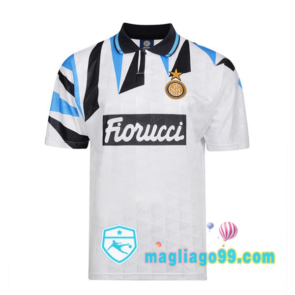 Magliago - Passione Maglie Thai Affidabili Basso Costo Online Shop | 1992-1993 Inter Milan Retro Seconda Maglia Storica Bianco