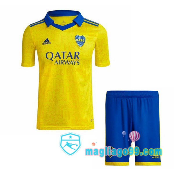 Magliago - Passione Maglie Thai Affidabili Basso Costo Online Shop | Maglia Calcio Boca Juniors Bambino Terza Giallo 2022/2023