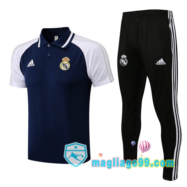 Magliago - Passione Maglie Thai Affidabili Basso Costo Online Shop | Real Madrid + Polo Maglia Uomo + Pantaloni Blu Royal 2021/2022