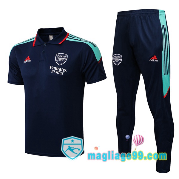 Magliago - Passione Maglie Thai Affidabili Basso Costo Online Shop | Arsenal + Polo Maglia Uomo + Pantaloni Blu Royal 2021/2022