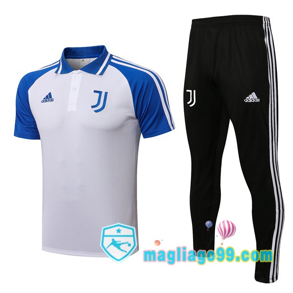 Magliago - Passione Maglie Thai Affidabili Basso Costo Online Shop | Juventus + Polo Maglia Uomo + Pantaloni Bianco Blu 2021/2022