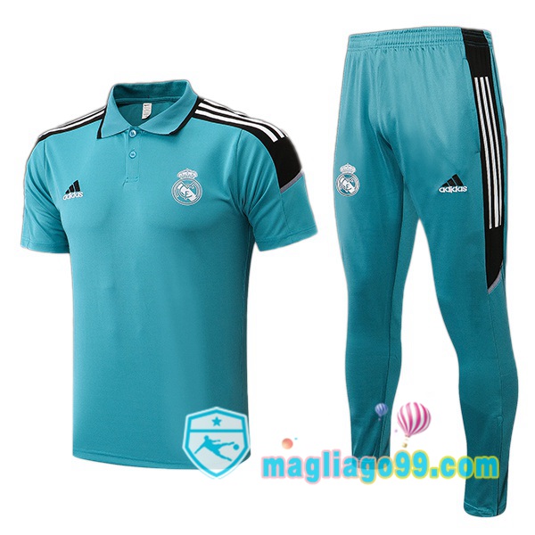Magliago - Passione Maglie Thai Affidabili Basso Costo Online Shop | Real Madrid + Polo Maglia Uomo + Pantaloni Verde Nero 2021/2022