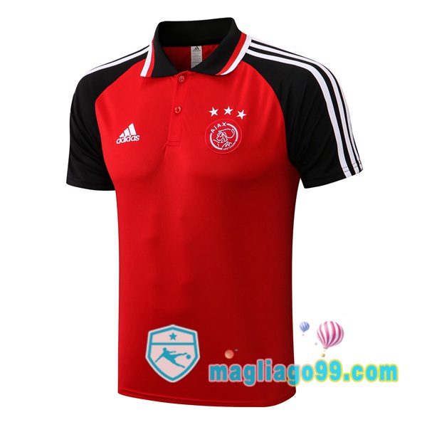 Magliago - Passione Maglie Thai Affidabili Basso Costo Online Shop | AFC Ajax Polo Maglia Uomo Rosso 2021/2022