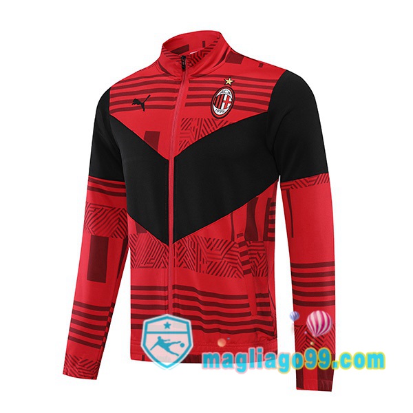 Magliago - Passione Maglie Thai Affidabili Basso Costo Online Shop | Giacca Calcio AC Milan Rosso Nero 2022/2023