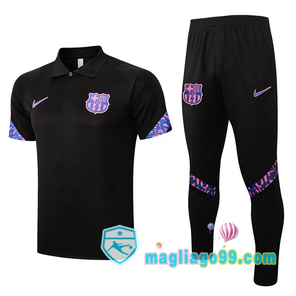 Magliago - Passione Maglie Thai Affidabili Basso Costo Online Shop | FC Barcellona + Polo Maglia Uomo + Pantaloni Nero 2021/2022