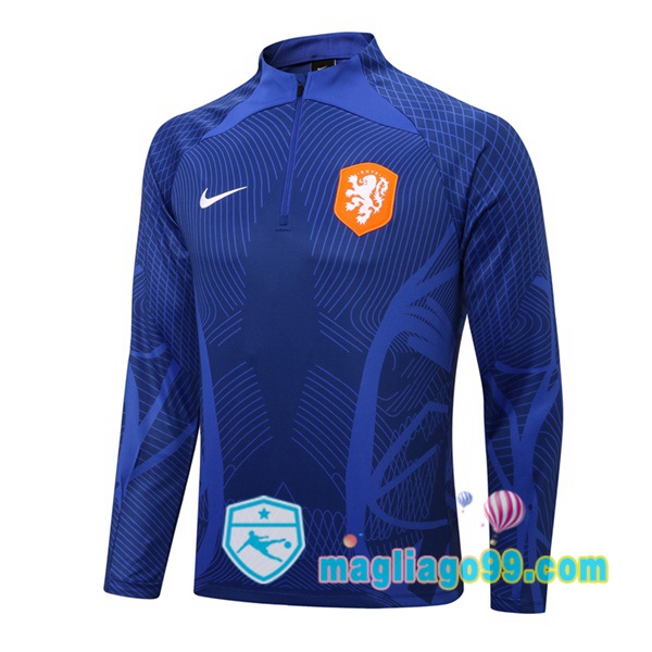 Magliago - Passione Maglie Thai Affidabili Basso Costo Online Shop | Felpe Allenamento Paesi Bassi Blu 2022/2023