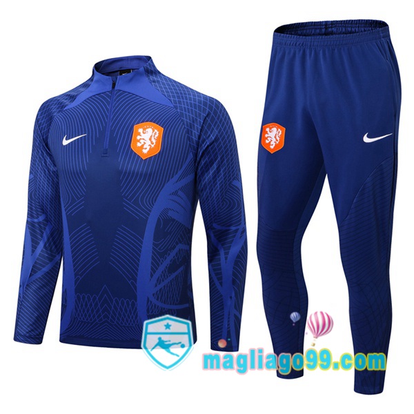 Magliago - Passione Maglie Thai Affidabili Basso Costo Online Shop | Tuta da Allenamento Paesi Bassi Blu 2022/2023