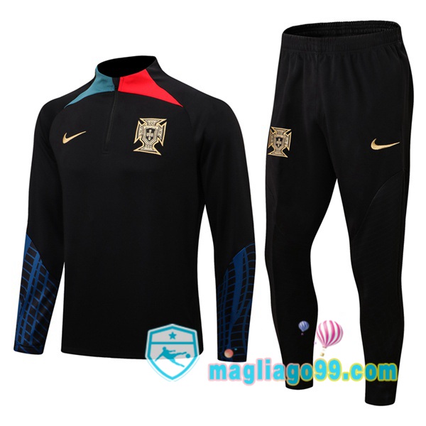 Magliago - Passione Maglie Thai Affidabili Basso Costo Online Shop | Tuta da Allenamento Portogallo Nero 2022/2023