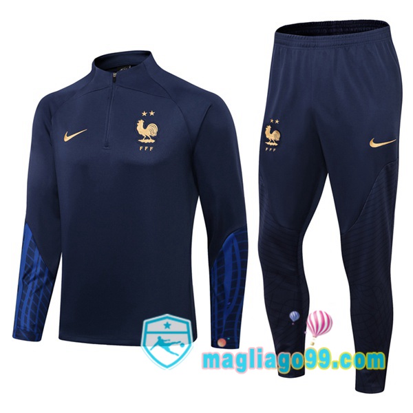 Magliago - Passione Maglie Thai Affidabili Basso Costo Online Shop | Tuta da Allenamento Francia Blu Royal 2022/2023