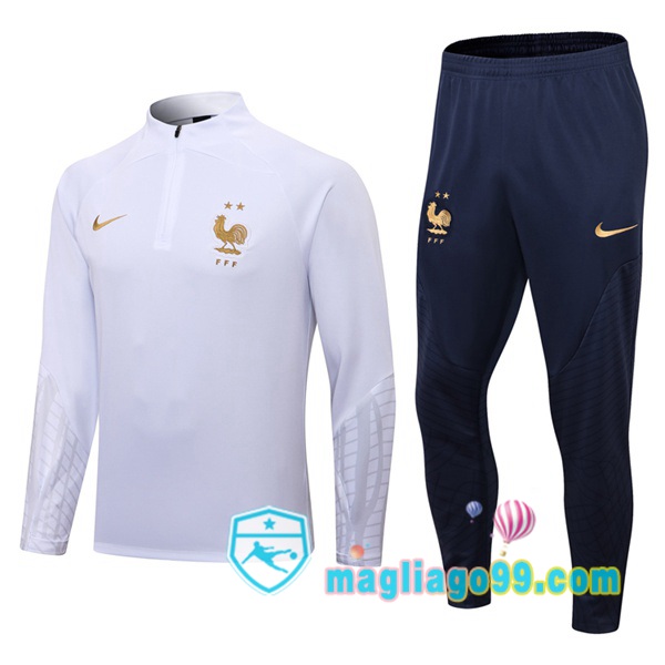 Magliago - Passione Maglie Thai Affidabili Basso Costo Online Shop | Tuta da Allenamento Francia Bianco 2022/2023