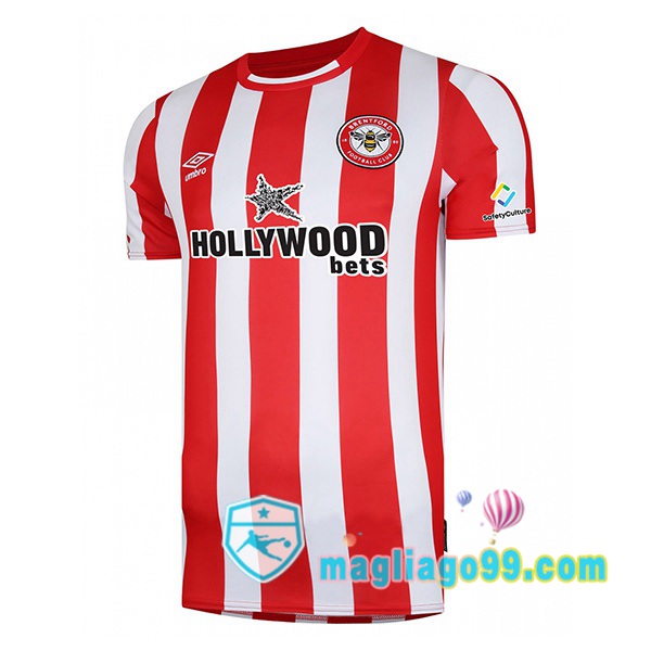 Magliago - Passione Maglie Thai Affidabili Basso Costo Online Shop | Maglia Calcio Brentford FC Prima Rosso Bianco 2022/2023