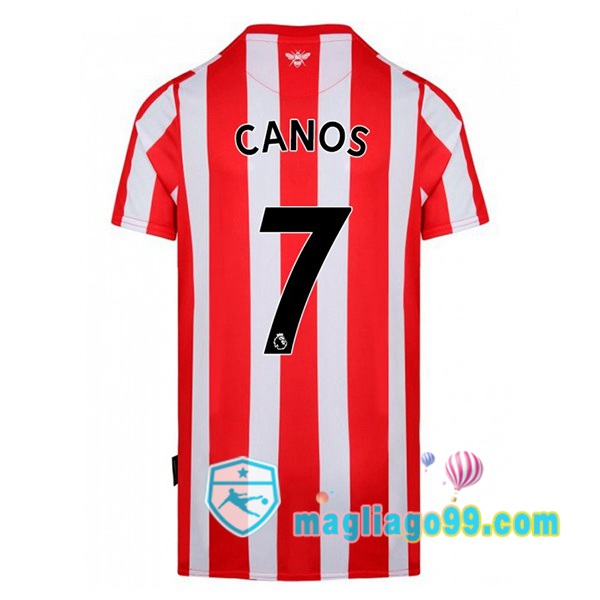 Magliago - Passione Maglie Thai Affidabili Basso Costo Online Shop | Maglia Calcio Brentford FC (CANOS 7) Prima Rosso Bianco 2022/2023