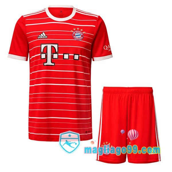 Magliago - Passione Maglie Thai Affidabili Basso Costo Online Shop | Maglia Bayern Monaco Bambino Prima Rosso 2022/2023