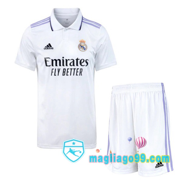 Magliago - Passione Maglie Thai Affidabili Basso Costo Online Shop | Maglia Real Madrid Bambino Prima Bianco 2022/2023