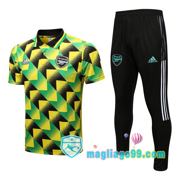 Magliago - Passione Maglie Thai Affidabili Basso Costo Online Shop | Arsenal Polo Maglia Uomo + Pantaloni Verde Nero 2022/2023